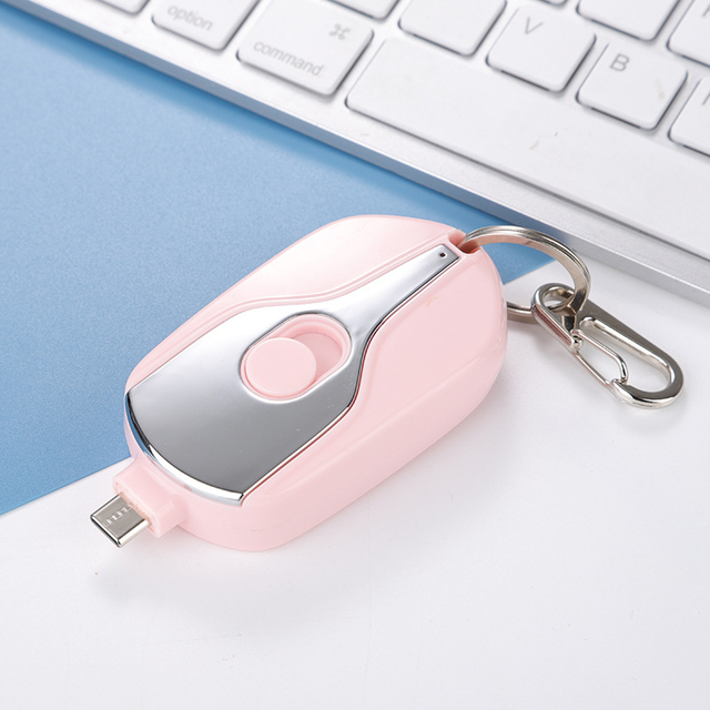 Mini Portable Gift Power Bank Emergency Charging Keychain LI-Polymer Battery Hanging Buckle Charging Treasure for Mobile Phones