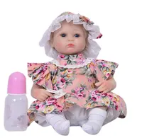 KEIUMI In Silicone Reborn Baby Girl Doll Mini Bebe 17in 43 centimetri In Vinile Baby Doll Panno Morbido Corpo Bambole Neonato