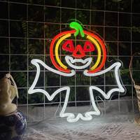 Enseignes néon LED personnalisées Winbo en forme de citrouille d'Halloween, enseignes lumineuses pour la décoration de Noël, la maison, les bars, les fêtes, enseignes néon personnalisées