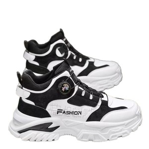 Rotating Button Autumn Winter Style <b>Height</b>-<b>Increasing</b> New Sports <b>Shoes</b> High-Top Casual Men's <b>Shoes</b> Thick-Soled Outdoor Work - Product Image 5