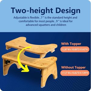 Bamboo Toilet <b>Stool</b> Solid Wood Anti Slip <b>Bathroom</b> Step <b>Stool</b> For Squatting - Product Image 3