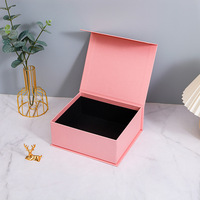 Boîte cadeau en carton noir rigide de luxe personnalisé avec couvercle à fermeture magnétique pour bijoux, bougies, emballage cadeau parfum