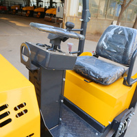 Compacteur vibrant à double tambour industriel de 1 à 3 tonnes à entraînement hydraulique pour la construction routière, l'asphalte, le sol et le sous-sol