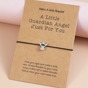 Ange gardien Wish Bracelet Ange gardien Charm Lucky Black String Bracelets Ange Bijoux pour Femmes Hommes Cadeaux d'amitié - Product Image 2