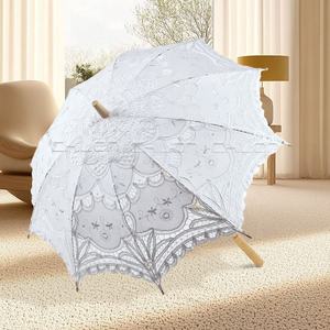 ร่มกันแดดลูกไม้สำหรับงานแต่งงานหรูหรา - Product Image 2