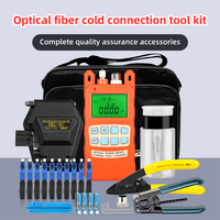 FTTH Fiber Optic Cable Cutting Knife Fiber Optic Tool Set 6C with Power Meter VFL10mw Stripper Fiber Optic Tool Set Tools