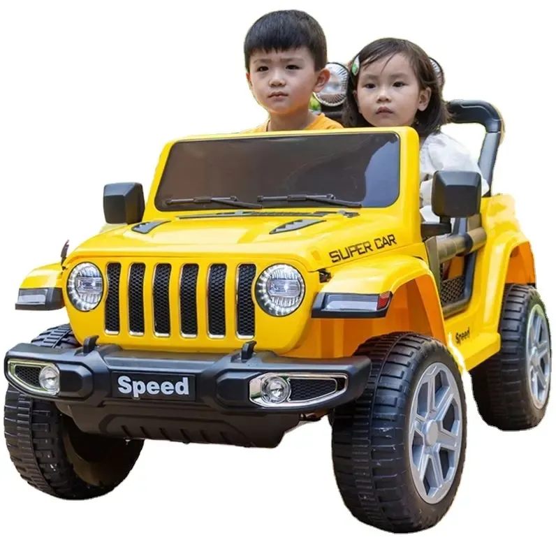 Mobil mainan elektrik anak-anak, mobil mainan anak listrik 12V musik LDE cahaya grosir mobil berkendara dengan kendali jarak jauh