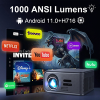 Projecteur Android intelligent Wifi Hd-mp4-movie-mobile, 30000 lumens, 1080p, 70 pouces, Android TV, projecteurs natifs 4K