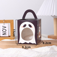 Boîte d'emballage portable pour gâteaux, muffins et tartes aux œufs, 1 unité, pour Halloween