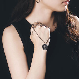 Craft Wolf Fashion Jewelry Bronze Vintage Silver Women Men Stainless Steel Embossed <strong>Coin</strong> Chain <strong>Necklace</strong> - Product Image 4