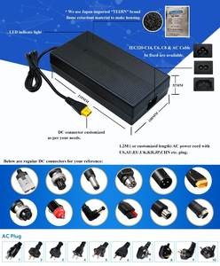 12V <span class=keywords><strong>24V</strong></span> 42V 36V 48V <span class=keywords><strong>chargeur</strong></span> rapide Lithium ion Lifepo4 e-bike vélo électrique Scooter <span class=keywords><strong>Hoverboard</strong></span> chargeurs de batterie - Product Image 3