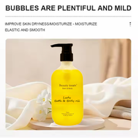 Gel douche nourrissant et blanchissant aux herbes, 500 ml, personnalisé, sans savon, huile de bain à effet moussant, vitamine E, rose, rafraîchissant