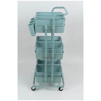 Chariot de rangement à roulettes pour salle de bain, organiseur utilitaire