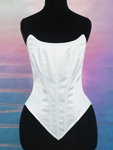 Luxury Satin Overbust Corset Top Women Sexy Lace up Bone <b>Waist</b> Trainer <b>Cincher</b> Body Shaper Bustier Shapewear Party Clubwear - Product Image 5