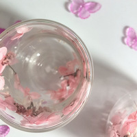 Mug en verre à double paroi avec fleurs séchées, en borosilicate haute résistance, tasse créative pour boisson, idéal pour cadeau ou souvenir