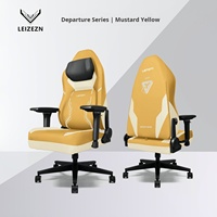 Chaise de jeu PC ergonomique avec support lombaire réglable, dossier haut inclinable, siège rembourré respirant pour longues sessions d'e-sport