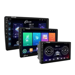 Rádio universal para carro Zmecar Android 1 Din 9/10 Polegada tela sensível ao toque Carplay Android reprodutor de som automotivo GPS e navegação