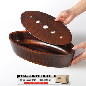 Assiette ovale en mélamine format A5 pour buffet de fondue, utilisation en fête, vaisselle de couleur unie - Product Image 2