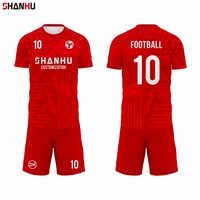 Maillot de football personnalisé à séchage rapide, respirant, impression par sublimation, polyester, vente en gros, maillot de foot personnalisable pour équipe