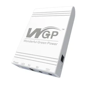 WGP UPS DC 5V 9V 12V, USB Power Bank 8800 8800MAh 10400 10400Mah Kotak Pasokan Cadangan Baterai Mini UPS untuk Wifi Router Modem Kamera