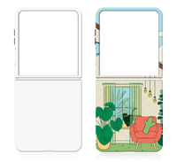 Coque de téléphone magnétique 2-en-1 vierge pour sublimation, revêtement 3D, personnalisable, impression par transfert thermique pour Samsung Z Flip 8