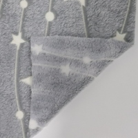 Vente flash : Tissu doux imprimé anti-statique pour filles, 100% polyester, léger, double face, tricoté dobby, microfibre éclairante dans le noir, tissu éponge
