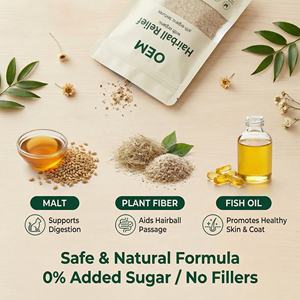 Pâte anti-boules de poils pour chats à poils longs, conditionnée en sachet, complément alimentaire digestif naturel, prévient les vomissements et la toux - Product Image 3