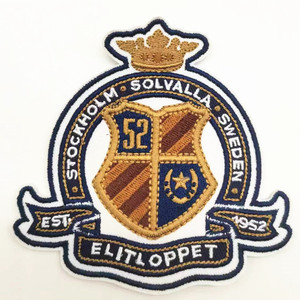 Écusson brodé Elitloppet à thermocoller en feutre non tissé, badge vestimentaire Suède Stockholm Solvalla 1952 - Product Image 4
