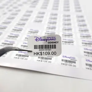 Custom Electronic Price Tagger White Barcode Label Packaging Printing Products Price Tag Vinyl Sticker