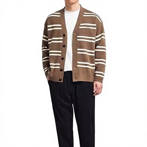 <b>Men</b> <b>V</b>-<b>Neck</b> Long Sleeve Wool/Acrylic Cardigan <b>Sweater</b> Jacket Relaxed Fit European Style Front Autumn Breathable Customizable - Product Image 2