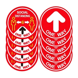 Hướng màu vàng đen mũi Tên sàn đề can dấu hiệu không thấm nước hướng mũi tên dán tùy chỉnh một cách giữ khoảng cách dấu hiệu đánh dấu - Product Image 5