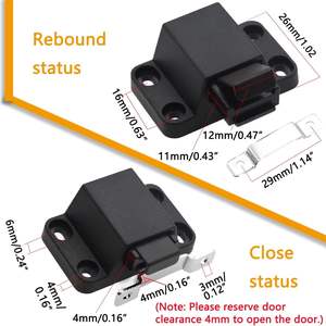 Loquets de porte à fermeture automatique quincaillerie armoires de cuisine loquet à poussoir et verrouillage loquet tactile robuste - Product Image 2