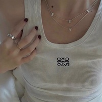 Collier Pendentif Perles de Riz et Haricots en Argent 925, Chaîne Serpent Minimaliste Polyvalente, Accessoire