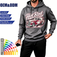 Oferta de Fábrica: Sudadera con Capucha de Color Liso y Corte Holgado, Personalizable con Emblema de Ala y Logotipo Gráfico de Neumático de Motocicleta, para Otoño y Paseos Urbanos