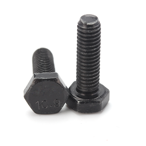 ברגי משושה וברגי אומים בעלי ראש משושה, פלדה מסגסוגת DIN 933 חוזק גבוה 10.9, ציפוי אבץ שחור, תקן RoHS, הברגה מלאה, מטריים. - Product Image 3