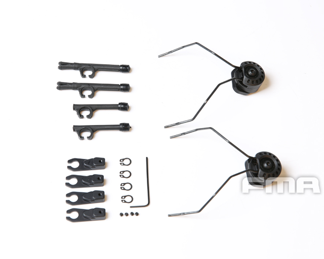 FMA FARA OTH Tactical Universal Modular Headphone Adapter Rail Kit TB1292 DE/BK 6g