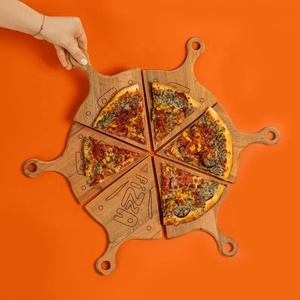 لوح تقديم بيتزا خشبي اسم مخصص على صينية تقديم البيتزا لوح تقطيع شرائح بيتزا شرائح - Product Image 4