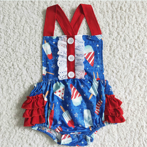 Ensembles de tenues d'été pour bébés filles et garçons, motif sucette glacée du 4 juillet - Product Image 4