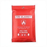 Couverture de protection incendie et de soudage en fibre de verre enduite de silicone, flexible, durable, 0,8 mm, rouleau de 4 pieds, pour la sécurité et les situations d'urgence, prix usine