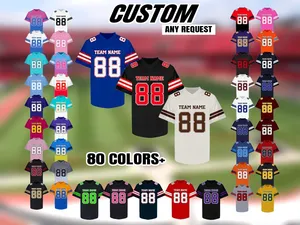 Maillot de football Mickey personnalisé avec numéro d'équipe imprimé, design respirant, anti-humidité, écologique, couleurs orange, rouge, noir foncé pour - Product Image 1