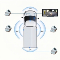 14.5 pouces écran tactile détection d'angle mort AI MDVR caméra de recul 3D système de sécurité à 360 degrés pour camion Bus RV