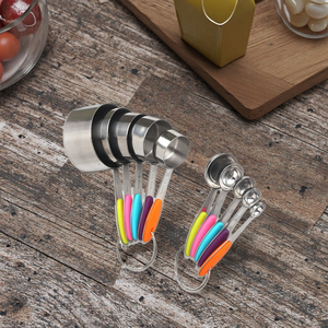 Juego <span class=keywords><strong>de</strong></span> diez piezas <span class=keywords><strong>de</strong></span> <span class=keywords><strong>taza</strong></span> <span class=keywords><strong>medidora</strong></span> y cuchara con mango <span class=keywords><strong>de</strong></span> silicona <span class=keywords><strong>de</strong></span> acero inoxidable, herramienta para hornear transfronteriza con juego <span class=keywords><strong>de</strong></span> 10 piezas - Product Image 6
