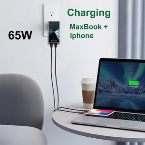 <span class=keywords><strong>Source</strong></span> Fabricant Yilon Company Produit un traitement de surface de motif de logo personnalisé haut de gamme Adaptateur de charge de voyage 65W pour ordinateur portable - Product Image 6