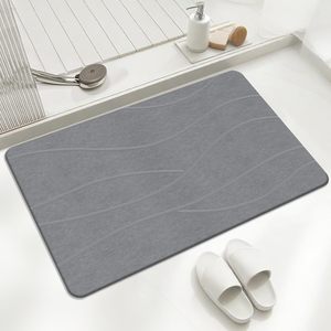 High Quality Printed Bathroom Rug <b>Set</b> Luxury Non-Slip <b>Bath</b> Mat with Waterproof and Striped Pattern for Fancy Floors Bathrooms - Product Image 3