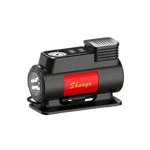 Gonfleur de pneus numérique intelligent 12V pour voiture et moto Arrêt automatique Lumière d'urgence Surveillance de la pression des pneus - Pompe miniature portable - Product Image 1