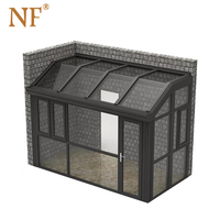 Fs — maison en verre amovible en Aluminium NF, avec toit et fenêtres yooan
