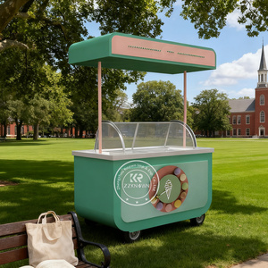 Chariot à glaces mobile rétro en acier inoxydable, chariot à desserts, chariot <span class=keywords><strong>de</strong></span> vente <span class=keywords><strong>de</strong></span> glaces pour les entreprises <span class=keywords><strong>de</strong></span> restauration <span class=keywords><strong>de</strong></span> rue - Product Image 3