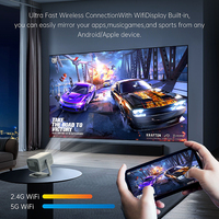 Mini Proyector LED LCD de 350 ANSI Lúmenes para Cine en Casa, Videoproyector Android Full HD con Wifi, Resolución Nativa de 1080P, Proyectores 4K