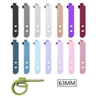 63mm wieder verwendbare Silikonkabel-Organizer-Kabelbinder Bunte wieder verwendbare elastische Silikonkautschuk-Kabelbinder Silikon-Kabelbinder
