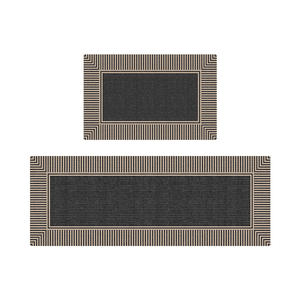 Tapete de Cocina de Bambú y Algodón con Base de Goma Antideslizante, Diseño Geométrico Rectangular para Restaurante y Cocina - Product Image 2